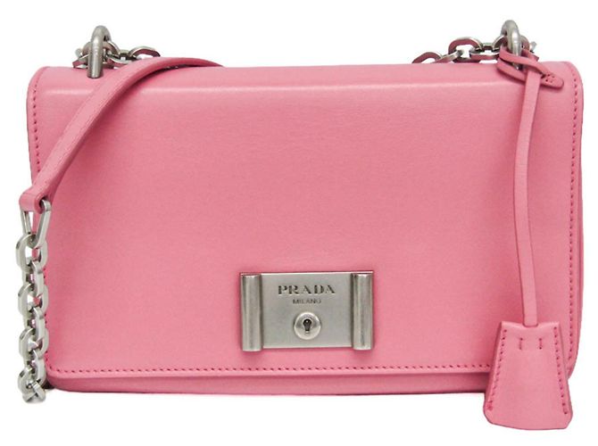 Borsa a tracolla in pelle da donna Prada SOFT CALF 1BD009 Rosa