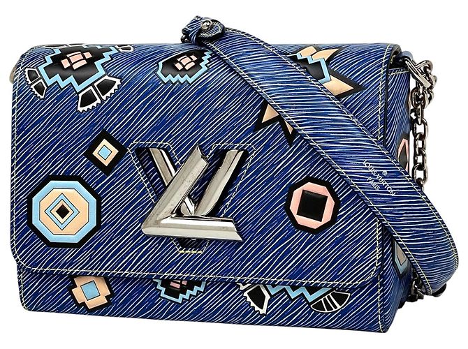 Borsa a tracolla Louis Vuitton Twist MM Blu