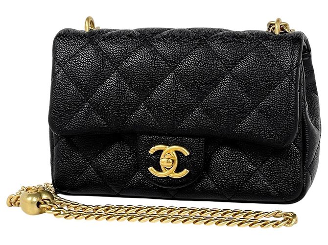 Borsa a tracolla Chanel Matelassé Coco Mark Chain Nero