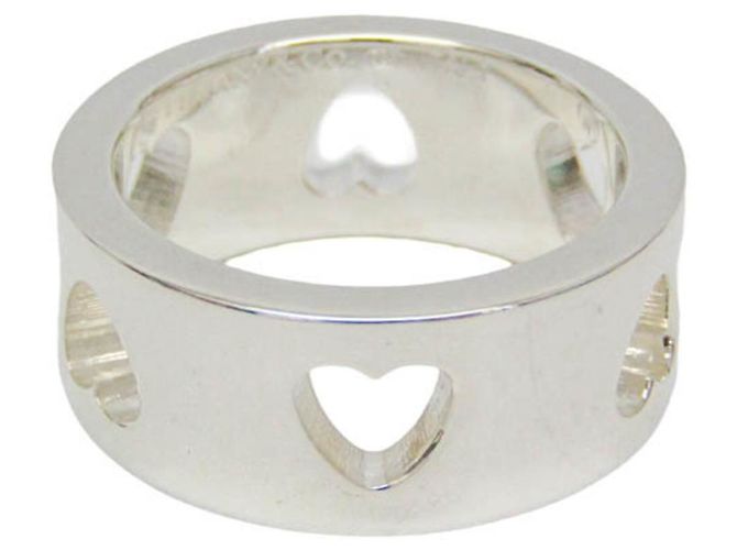 Tiffany & Co Tiffany Stencil Heart Mode-Ring aus 925 Silber