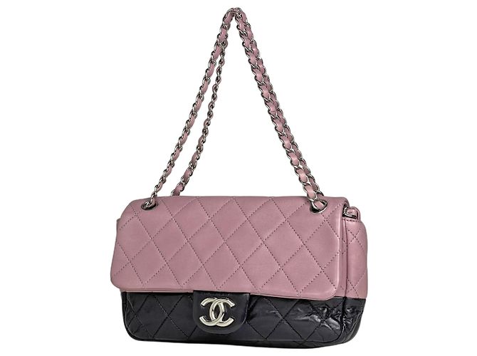 Bolso de hombro Chanel Coco Mark Chain Rosa Púrpura
