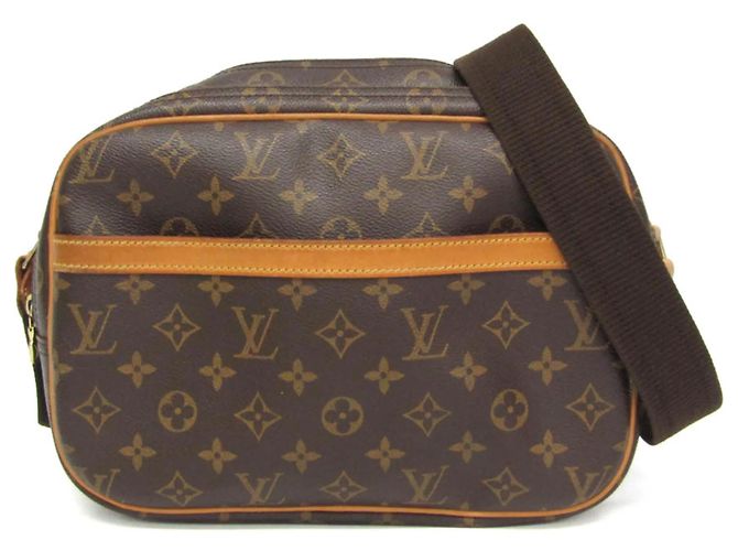 Sac à épaule Louis Vuitton Monogram Reporter PM Marron