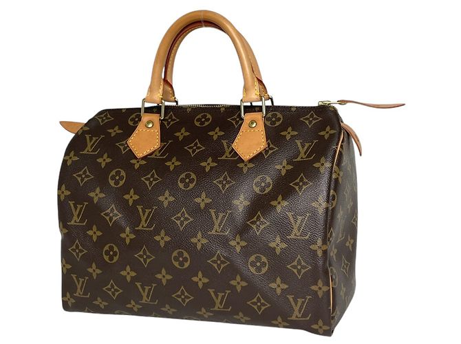 Sac à main Louis Vuitton Monogram Speedy 30 Marron