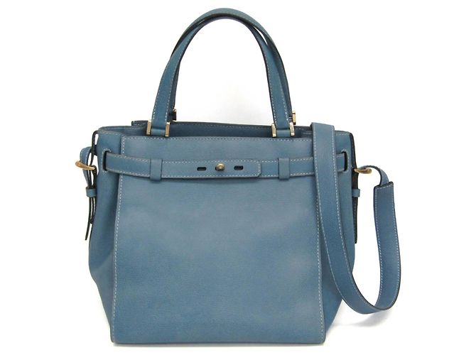 Bolsa de mão em couro Valextra B Cube V5C67 para mulher em azul