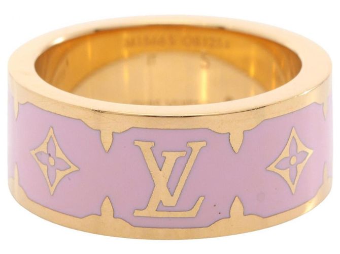 Anillo Nanogram Band Louis Vuitton Rosa Dorado