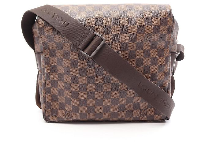 Borsa a tracolla Louis Vuitton Naviglio Damier Ebene Marrone