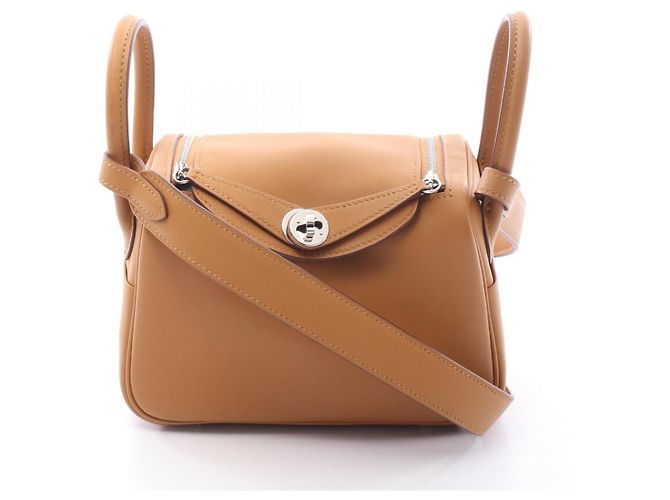 Hermès Borsa a tracolla Hermes Lindy Mini Verso Camel Celeste Marrone Cammello 