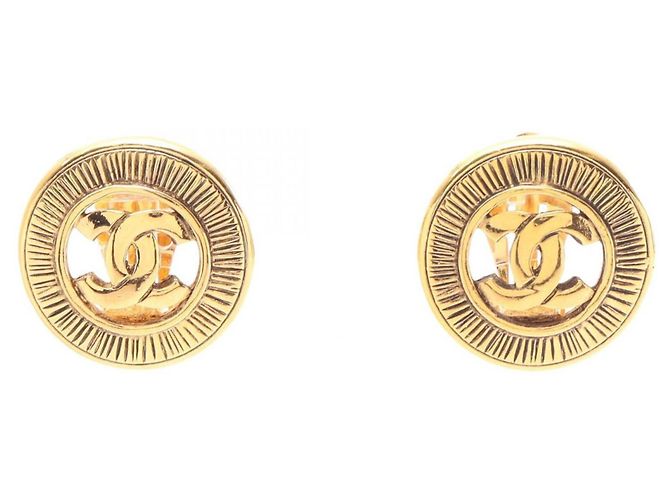 Orecchini a clip Chanel Coco Mark placcati in oro D'oro