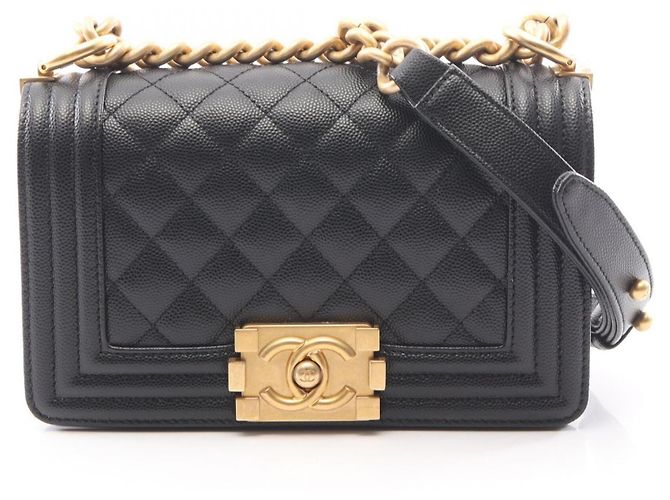 Borsa a Tracolla Chanel Boy Small Nera Nero
