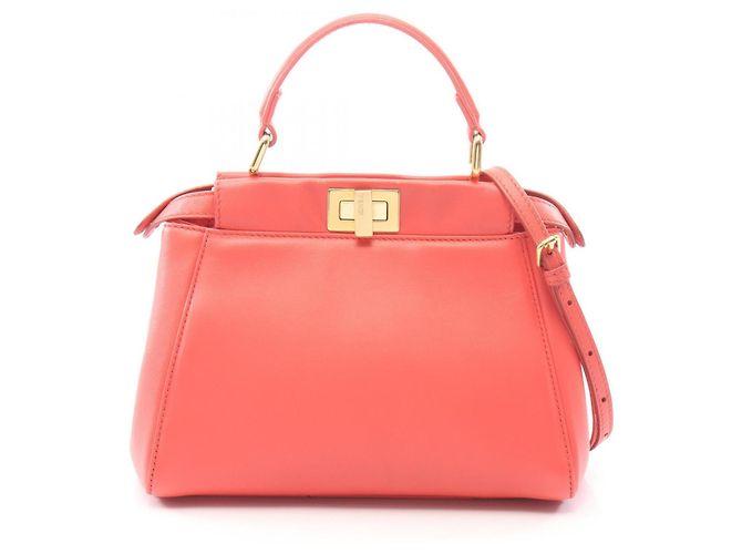 Bolsa Fendi Mini Peekaboo 2-Way Rosa