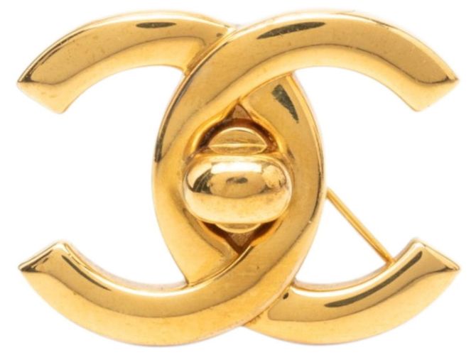Spilla Vintage Chanel Coco Mark D'oro