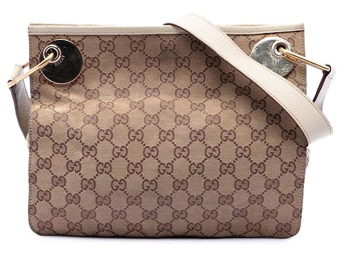 Borsa a tracolla Gucci Beige GG Canvas Eclipse