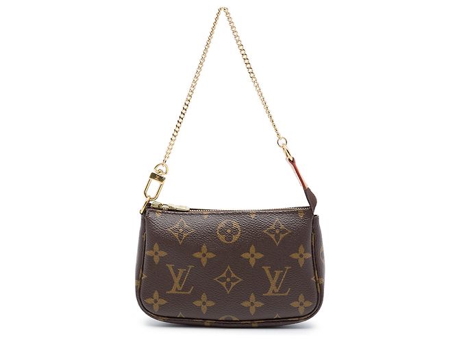 Louis Vuitton Brown Monogram Mini Pochette Accessoires Marrone