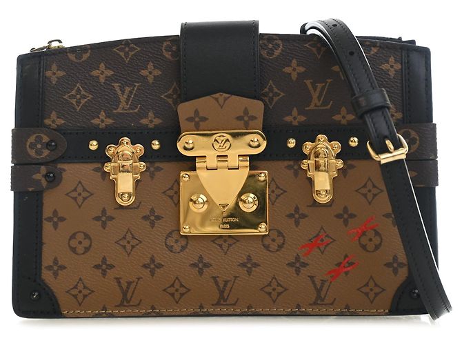 Louis Vuitton Brown Monogram Reverse Trunk Clutch Marrom
