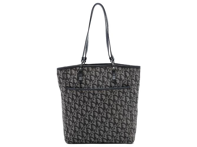 Dior Blue Diorissimo Trotter Canvas Tote Blau Marineblau