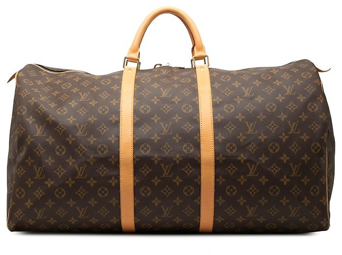 Louis Vuitton Brown Monogram Keepall 60 Marron