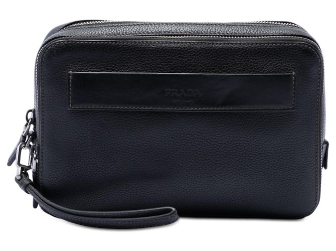 Clutch Prada in Vitello Daino nero
