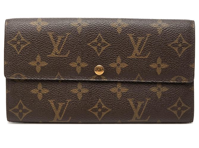 Louis Vuitton Sarah Long Wallet Brown Monogram Braun