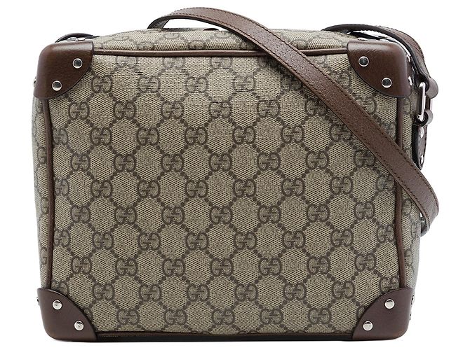 Borsa a tracolla Gucci Beige GG Supreme Soft Trunk