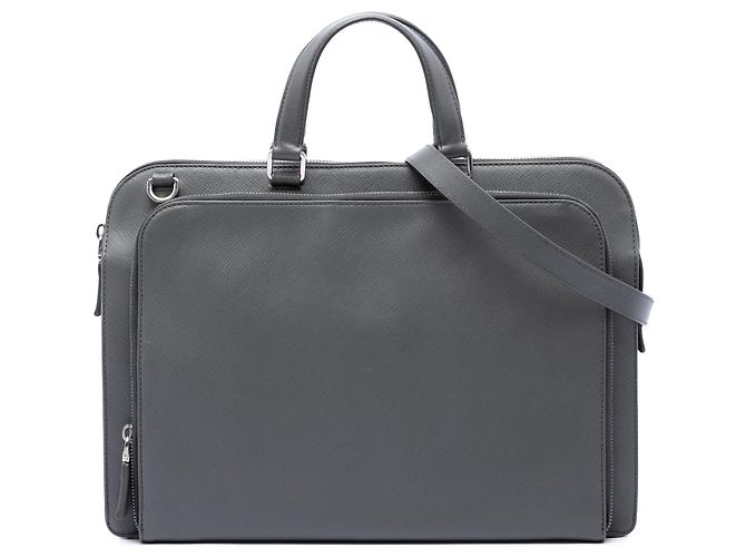 Pasta Prada Gray Saffiano Marrom