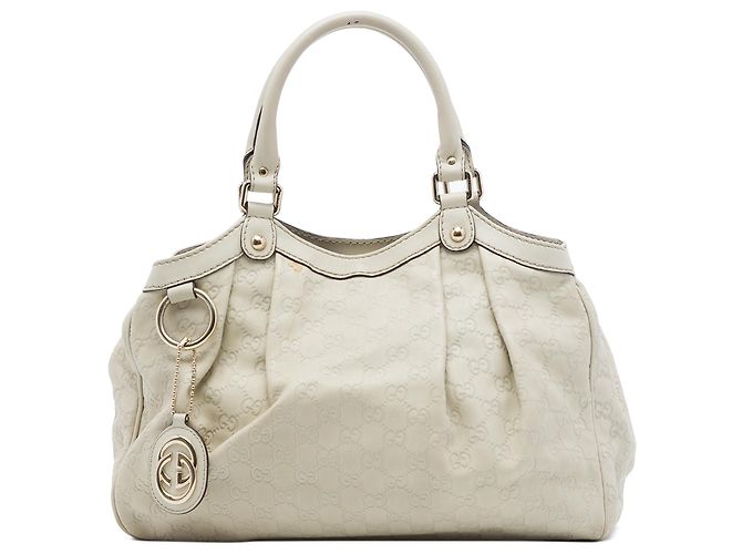 Gucci Guccissima Sukey Tote Medium Weiß