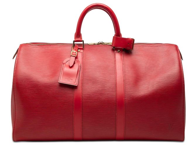 Louis Vuitton Red Epi Keepall 45 Rot