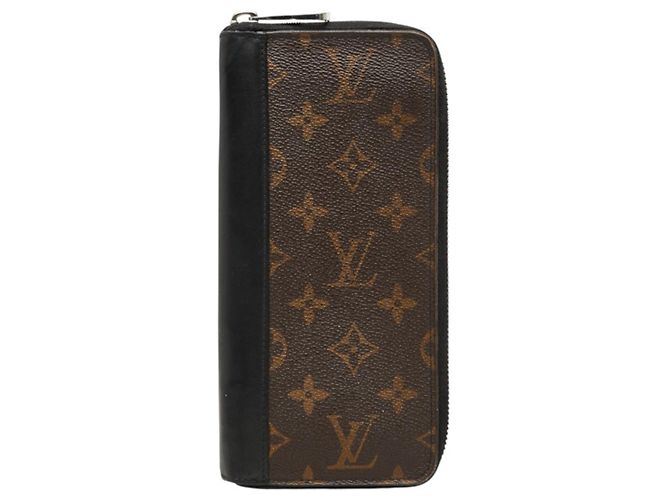 Cartera Zippy Louis Vuitton Monogram Macassar Castaño Negro