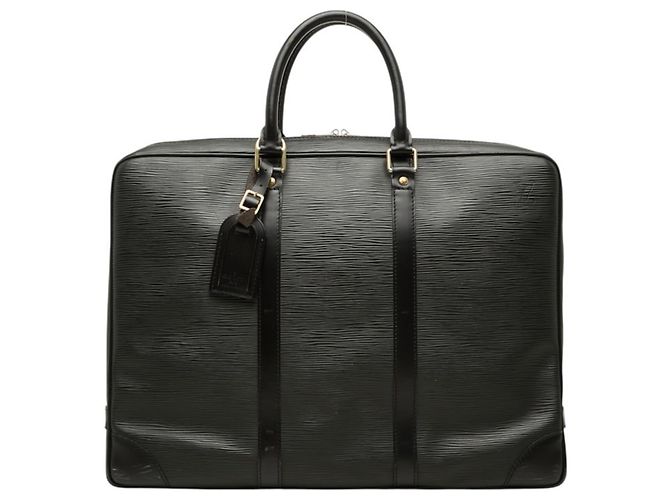 Sac à main Louis Vuitton Epi Portedocuments Voyage Noir