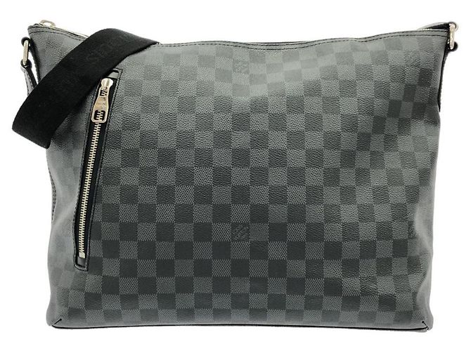 Sac à épaule Louis Vuitton Damier Graphite Mick MM Gris anthracite Damier ebène