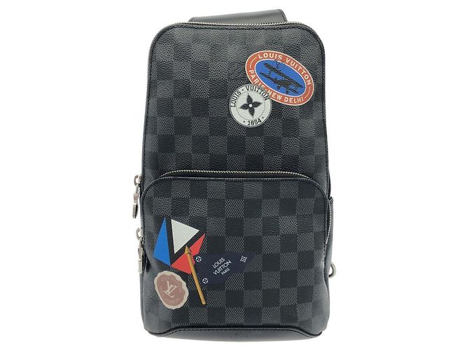 Bolso Sling Avenue Louis Vuitton Damier Graphite Gris antracita Damier ebene