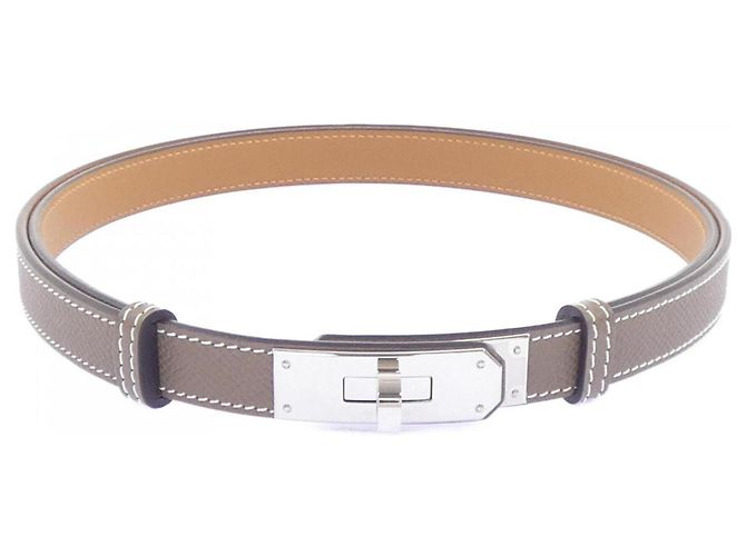 Hermès Cinto Hermes Kelly 18mm Bege