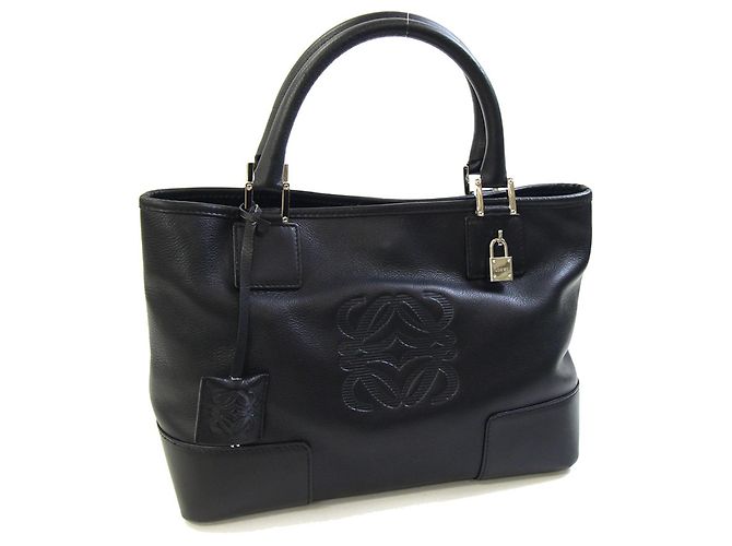 Borsa Loewe Fusta in pelle nera Nero