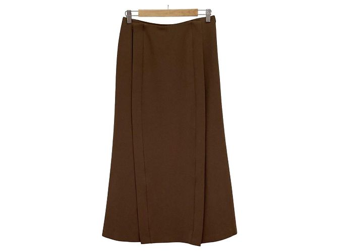 Autre Marque Saia Stretch Hiroko Koshino Marrom Camelo