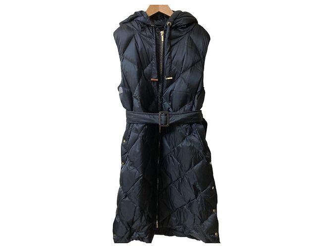 Max Mara The Cube TREGTL Quilted Long Down Vest Black