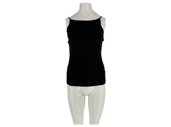 Autre Marque Canotta nera in lana James Perse Standard Nero