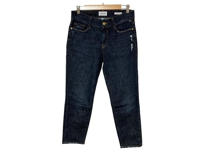 Autre Marque FRAME Pantalones Denim Crop Le Garcon Azul