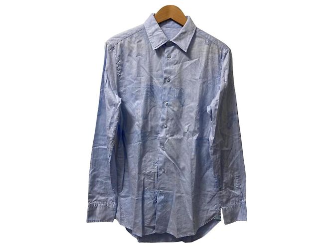 Autre Marque Camicia a maniche lunghe Etro con motivo animalier e botanico Blu