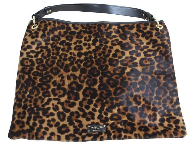 Autre Marque Bolsa 2way Christian Villa em couro de bezerro Marrom