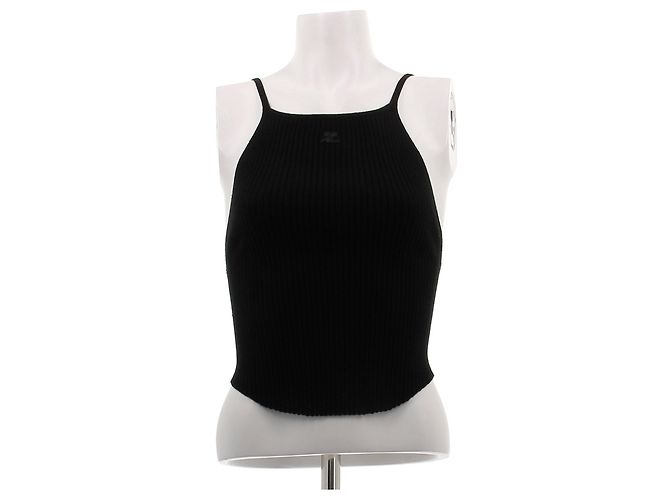Courreges Regata preta arredondada