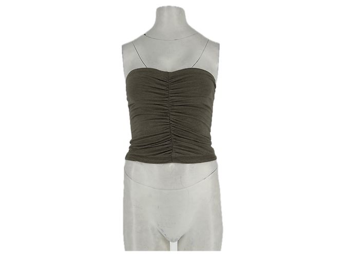 Autre Marque Bustier James Perse de algodón caqui