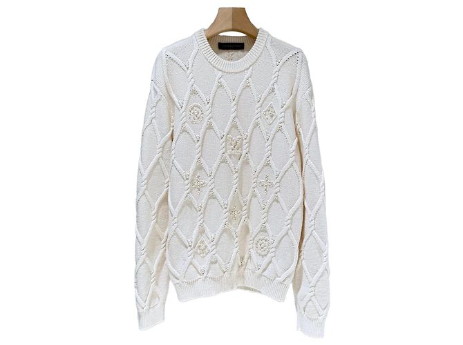 Louis Vuitton Embellished Cable Wool Blend Knit XL Multiple colors