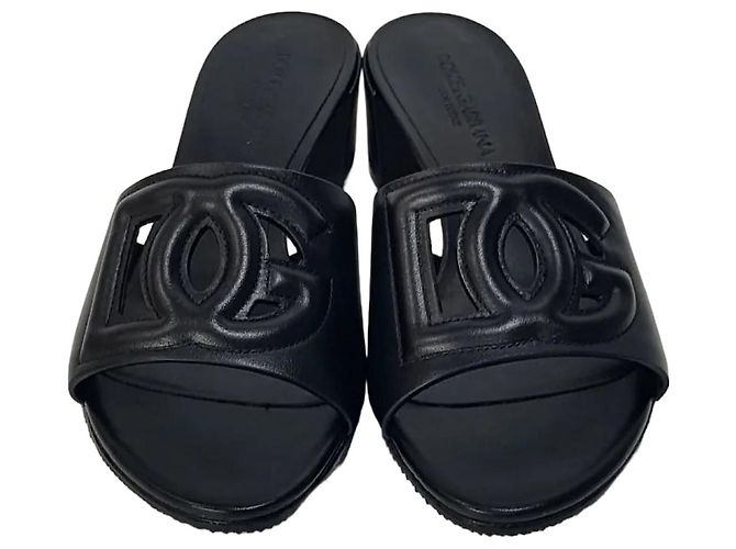 Dolce & Gabbana Sandali Millennial Logo Nero
