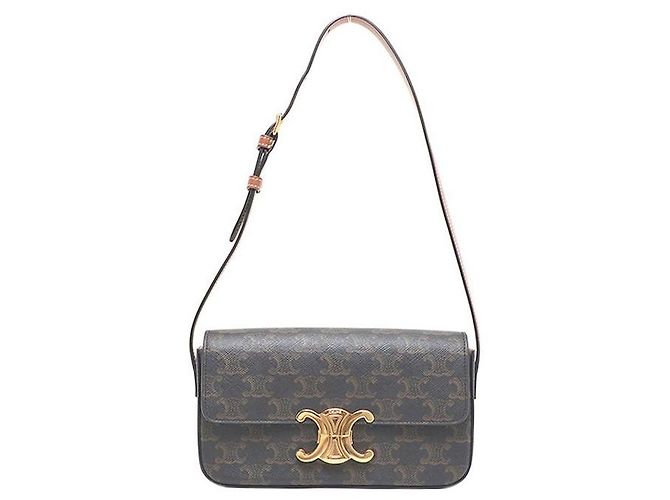 Céline Sac à épaule Trio Canvas Tan Claude Marron