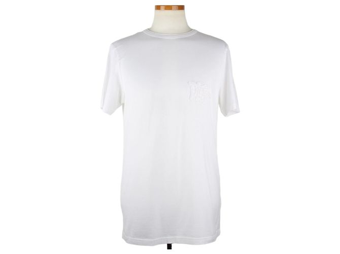 Dior Terry Embroidered Logo T-Shirt White