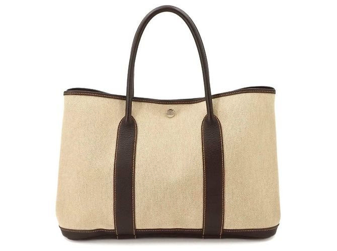 Hermès Sac à main cabas Hermes Garden 36 PM Marron