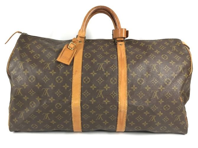 Louis Vuitton Monogram Keepall 55 Handtasche Braun