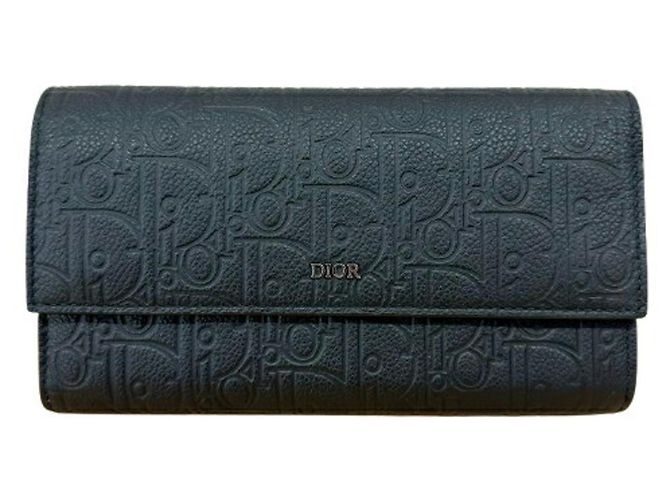 Christian Dior Dior Homme Gravity Long Flap Wallet Black