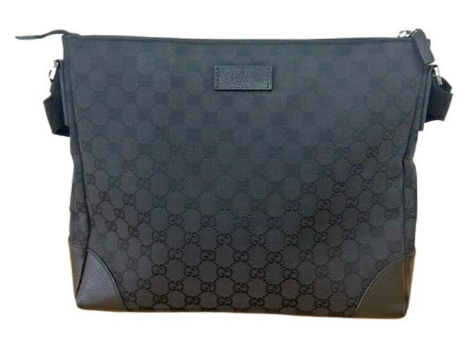 Borsa a tracolla Gucci GG Canvas Nero