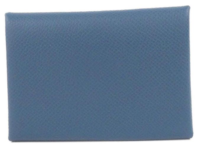 Hermès Hermes Calvi Duo Coin Case Blue