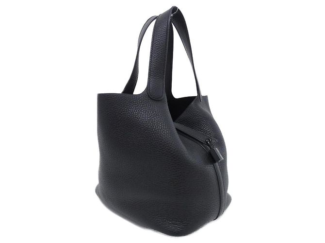 Hermès Hermes Picotin Lock Monochrome MM Handtasche Schwarz